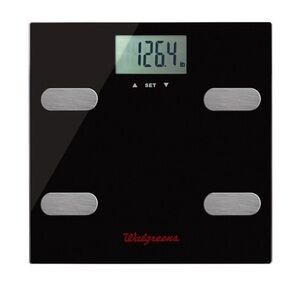 Walgreens Black Digital Body Scale with Stainless Accents
